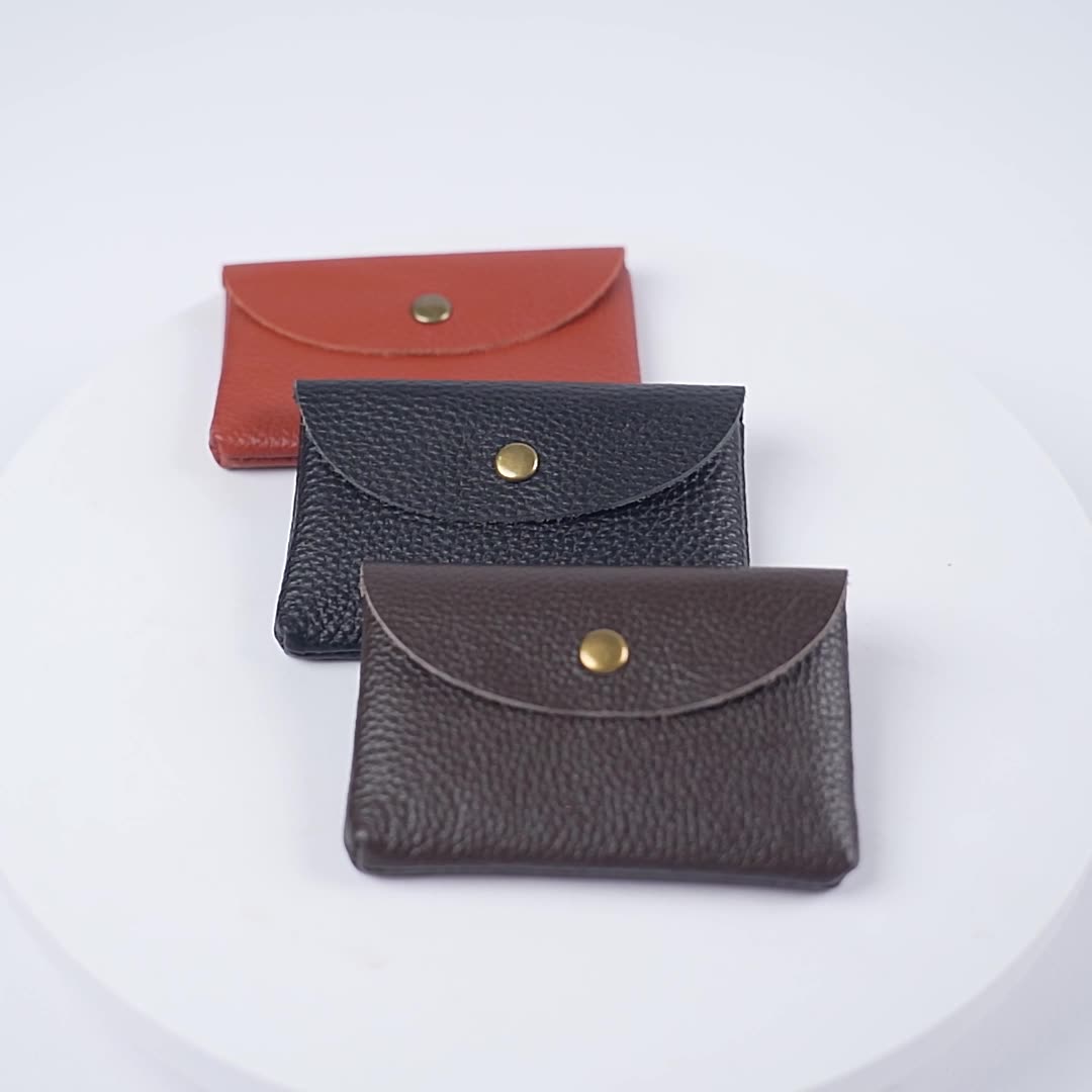 Новая кожаная мини-минималистичная сумка для хранения карт в стиле ретро — фото 10