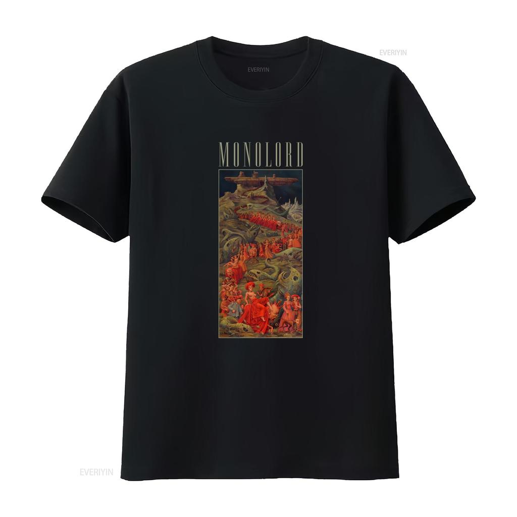 Monolord IM Staying Home Print T Shirt Unique Artwork Design for Mens Fashion Vintage Washed Versatile Stretched Breathable