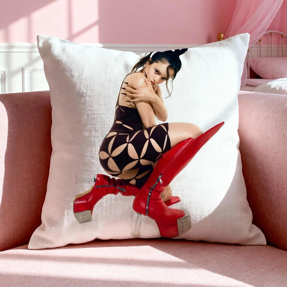 Singer R-Rosalia Cushion Cover Breathable Linen Pillowcase Summer Odorless Eco-Friendly Invisible Zipper Washable