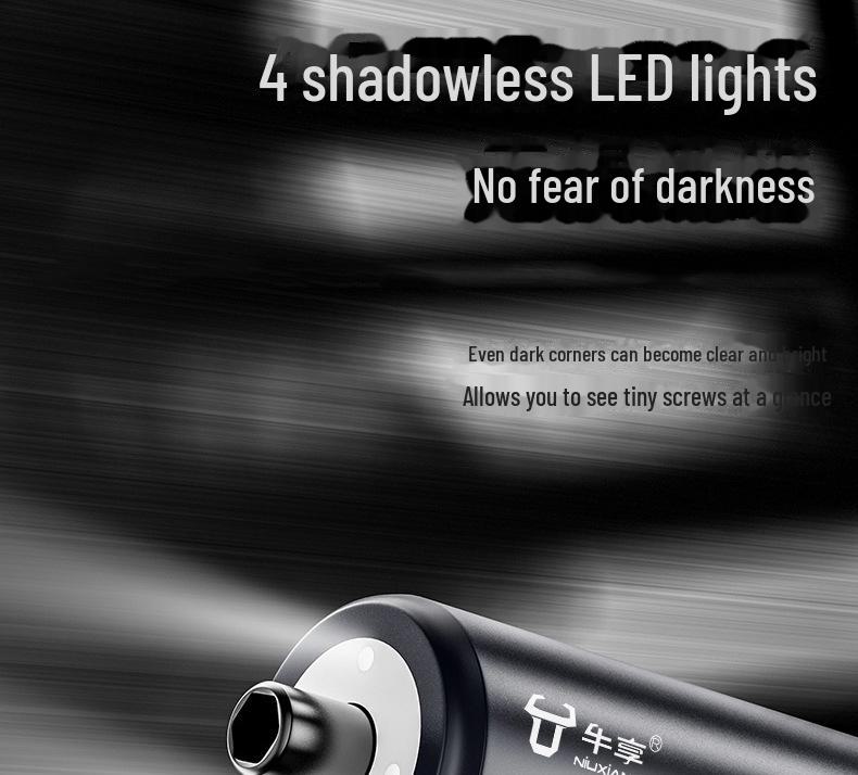 Multi-Functional Rechargeable Electric Screwdriver with Large and Small Torque Options