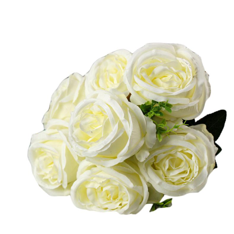 Modern Artificial Rose Silk Flowers Bouquet for Home Wedding Decoration