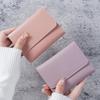 Women's Ultra-Thin Glossy Tri-Fold Wallet: Multi-Function Card Holder & Change Pocket