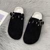 Women's Cork Baotou Slippers - Trendy Roman-Style Casual Slip-Ons In Large Sizes