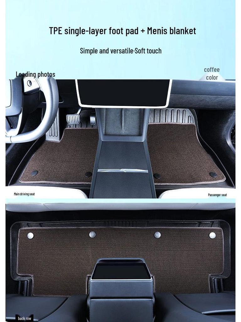 Custom TPE Floor and Trunk Mats for Tesla Model 3 Refresh Edition (Compatible with 25 Models)