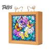 Functional Glowing Home Decor Acrylic Puzzle LED Night Light, 2-In-1 USB Royal Iris Bloom Jigsaw Lamp, DIY Floral Kit Creative Desktop Ambient
