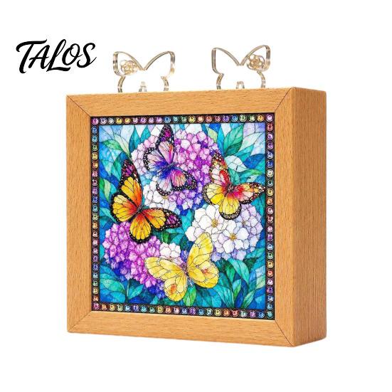 Functional Glowing Home Decor Acrylic Puzzle LED Night Light, 2-In-1 USB Royal Iris Bloom Jigsaw Lamp, DIY Floral Kit Creative Desktop Ambient