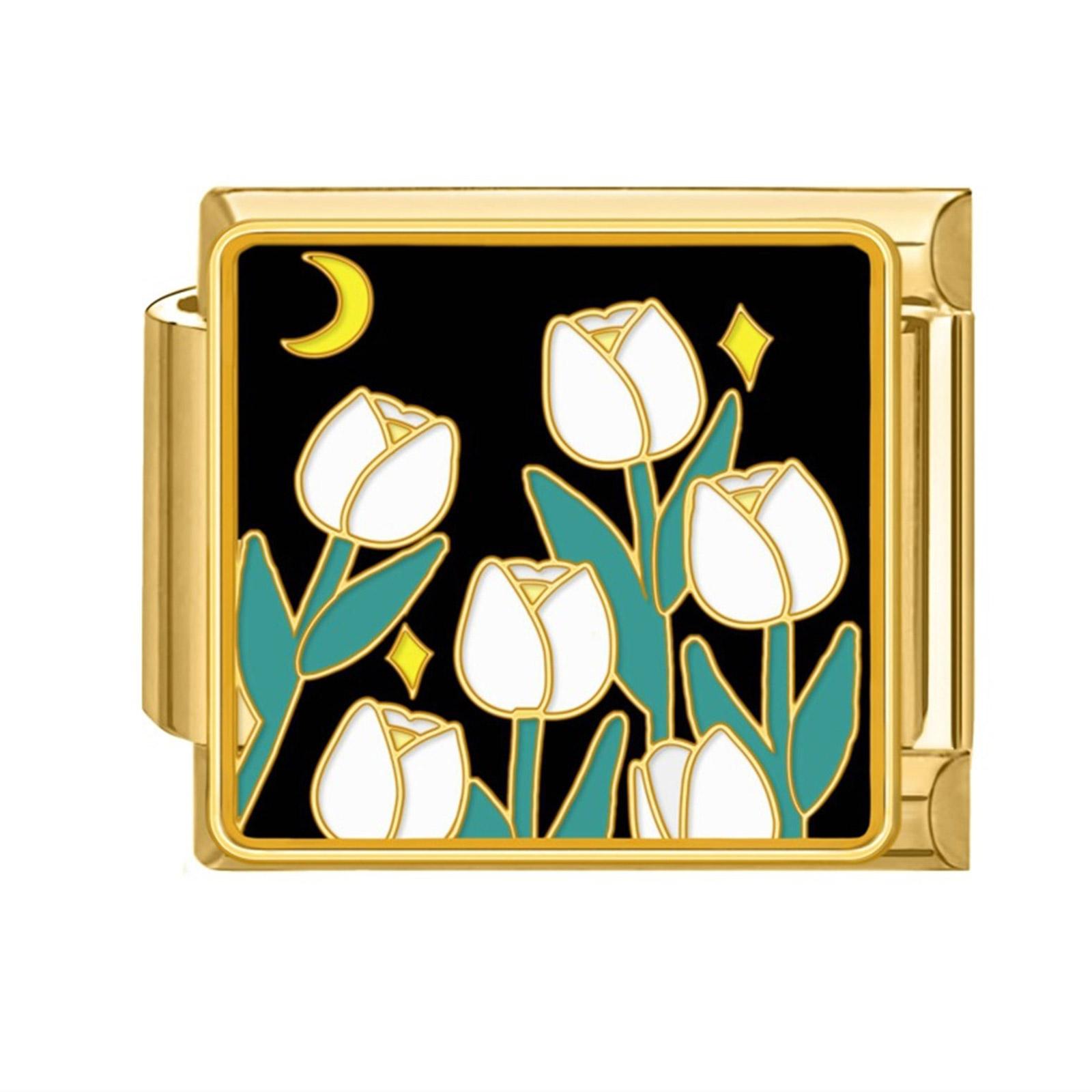 

Багатофункціональний інструмент для ланок браслета з нержавіючої сталі, текстура квітки, модульне з єднання, шарм для ювелірних виробів 13