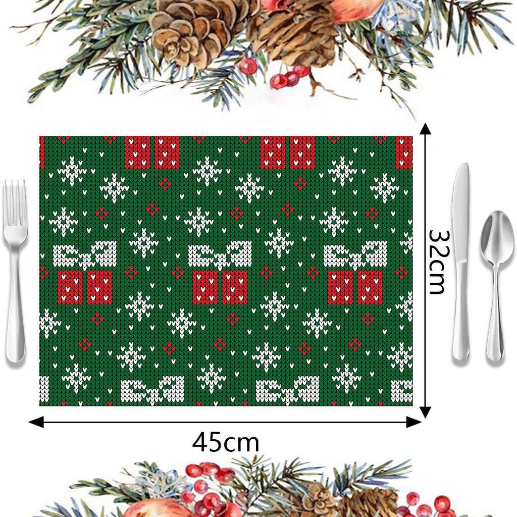 Neue dekorative Weihnachts-Schneeflocken-Tischsets – Festliches Winterdesign für europäische und amerikanische Partys