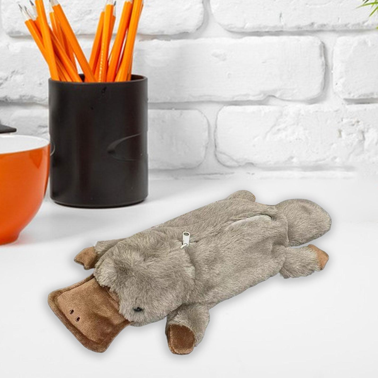

Plush Pencil Case Purse Cosmetic Makeup Bag Adorable Zipper Closure Pencil Pouch for Child Students Teens School Office Supplies