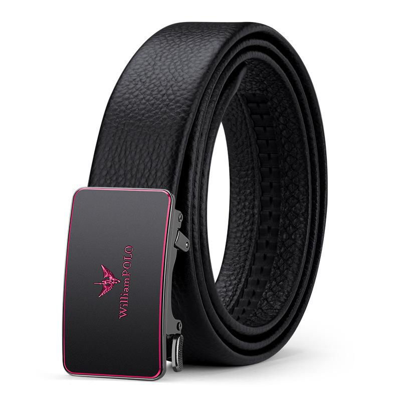 Emperor Belt Herren-Hosen aus echtem Leder mit automatischer Schnalle, reines Rindsleder, mit modischem Business-Casual-Herrengürtel