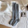 Japanese Autumn And Winter Wool Knee Socks Children'S Cashmere Thickened Medium Tube Stacking Socks Solid Color Stockings Calf Socks
