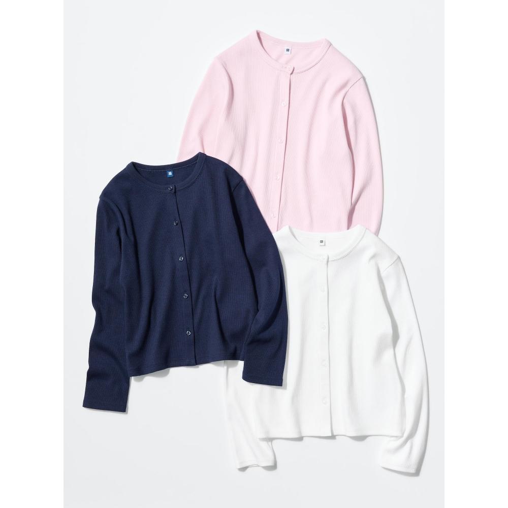 Uniqlo Japan Girls Soft Rib Cardigan