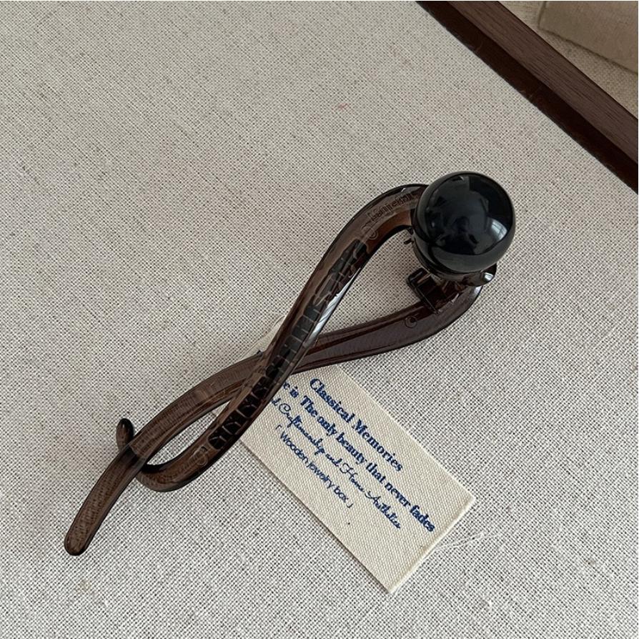 

Ретро акриловые заколки для волос «хвост» твист, новая модная заколка-акула с жемчугом, скрученная, полая, головной убор, аксессуары для волос, заколки