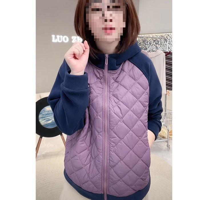 

2025 Women s Street Style Hooded Cardigan Sweatshirt - Early Autumn Versatile Heavyweight Zipper Hoodie with Long Sleeves 2XL - recommended for 130-145 lbs бузковий