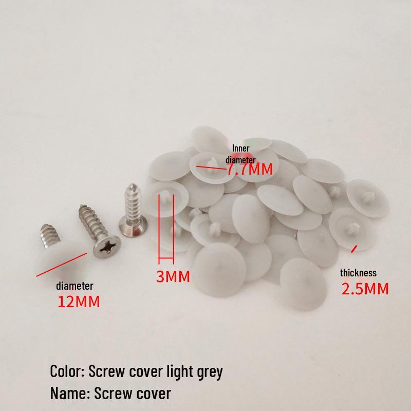 Decorative Plastic Screw Caps for Furniture and Wardrobes - Three-in-One Design