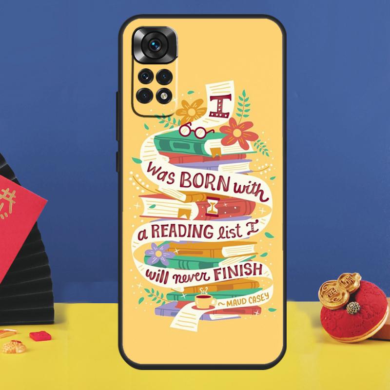 Read books Library Bookshelf Quotes Phone Case For Xiaomi Redmi Note 14 Pro 13 12 11 9 10 15 Pro Plus 10C 12C 14C 13C 15C Cover