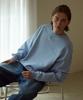 DIVINE DISTANCE 9Cm Comfortable Sweatshirt [Blue Melange]