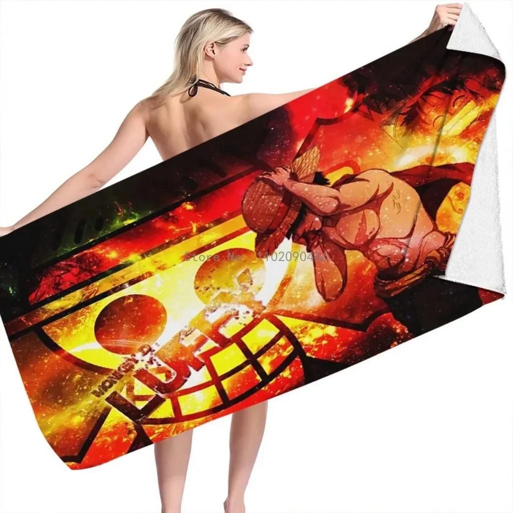 2026 Hot Bandai Anime One Piece Bath Towel Beach Towel Mat Fast Drying Bathroom Beach Towel Kids Boys Washcloth Blanket Gifts