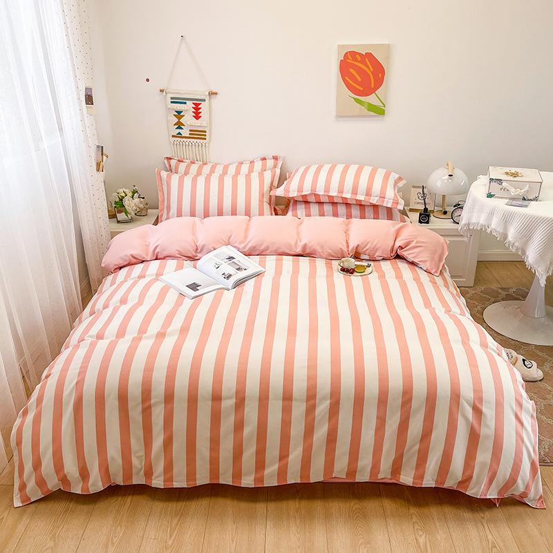 Thickened Brushed Four-piece Bed Sheet and Quilt Cover Three-piece Set Four-season Autumn and Winter Bedding Duvet Cover