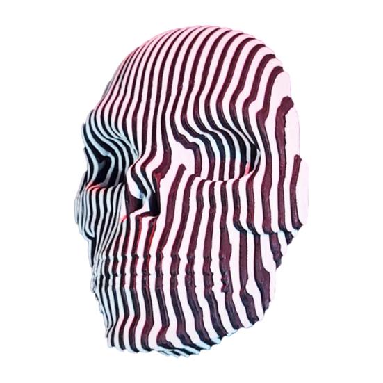 Quantums Skull Wall Decoration Home Office Living Room Bathroom Wall Art Spooky 3D Printed Skull Sculpture Figurine Statue Wall Ornament