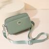 Borsa piccola da donna, borsa a tracolla, in nylon, quadrata, multitasche, tinta unita