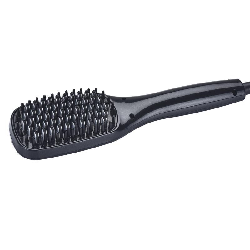 Electric Negative Ion Nylon Hair Straightener Brush for Styling Without Lines Wireless and Gentle On Hair
