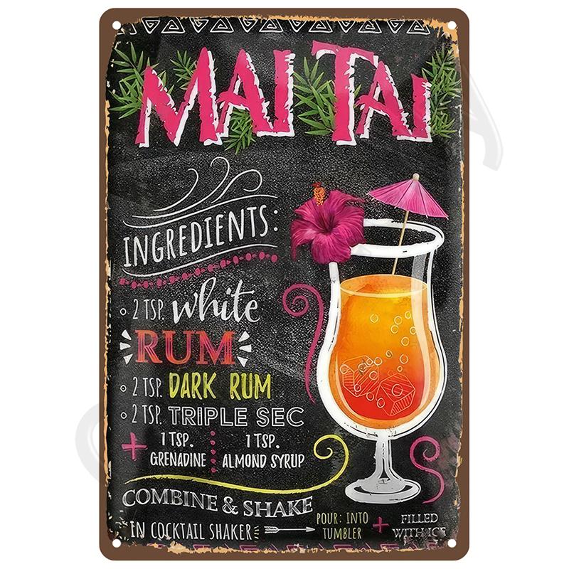 Vintage Metal Sign Bar Garage Wall Art Retro Tin Posters Bedroom Living Room Decor Cozy Plate