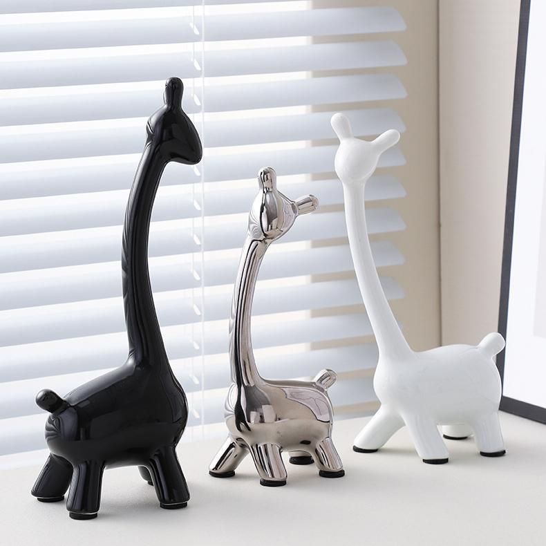 4PCS Modern Minimalist Desktop Deer Ornament Light Luxury Home Decor Foajē vīna skapis Dzīvojamās istabas radošs dekors