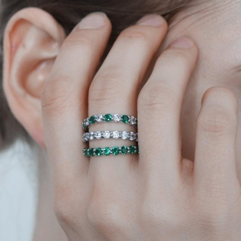 ozel [Custom Made]Silver925 Starlight CZ Ring ES131R