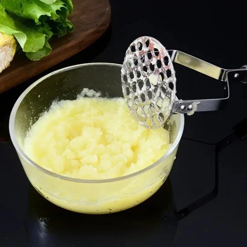 Stainless Steel Potato Masher Kitchen Pumpkin Garlic Vegetable Fruit Easy Mud Press Grinder Food Crusher Kitchenware Home Gadget