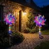 Rotating Solar Powered Windmill Lamp Waterproof Landscape Stake Lights  Wedding Courtyard