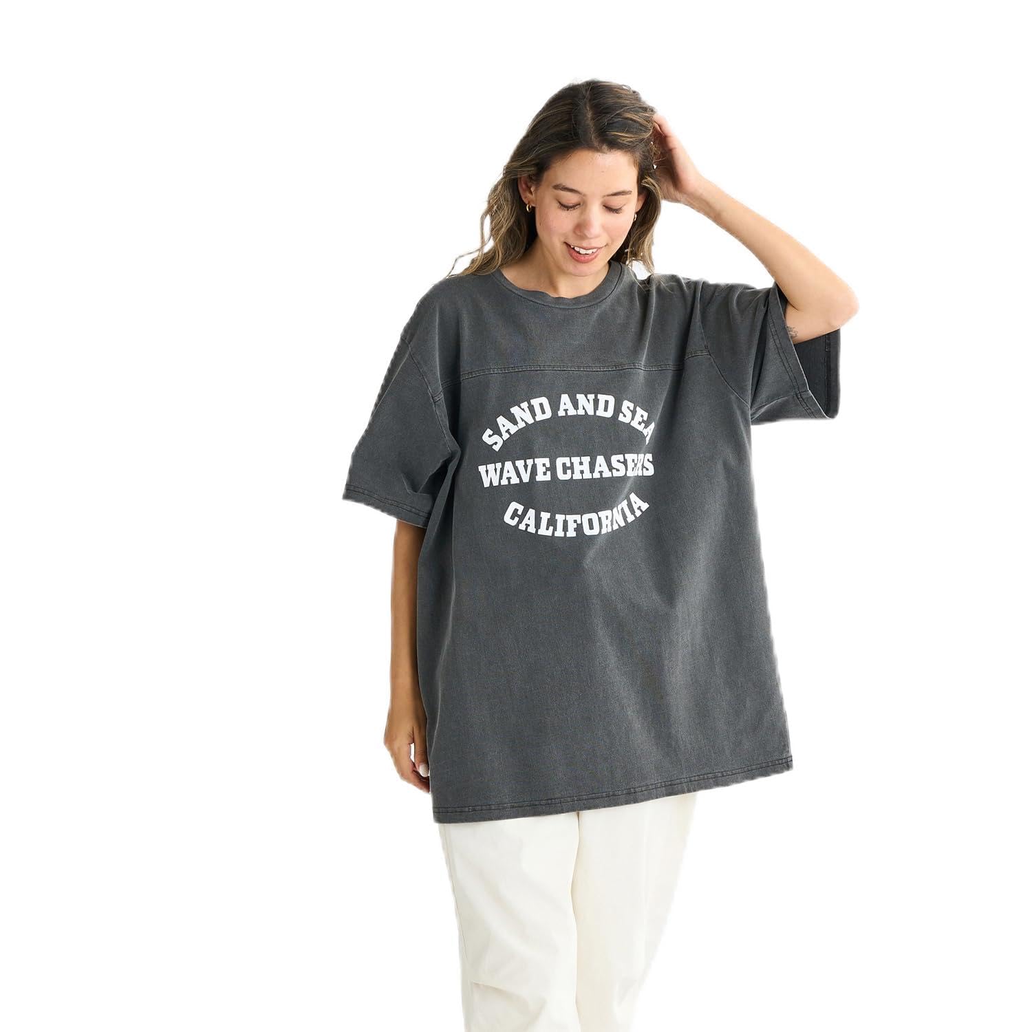 

Графическая футболка оверсайз в стиле колледжа Roxy