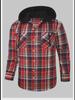 2024 Frühling Herren Casual Plaid Flanell Kapuzenhemd - Lange Ärmel, High-End-Gefühl
