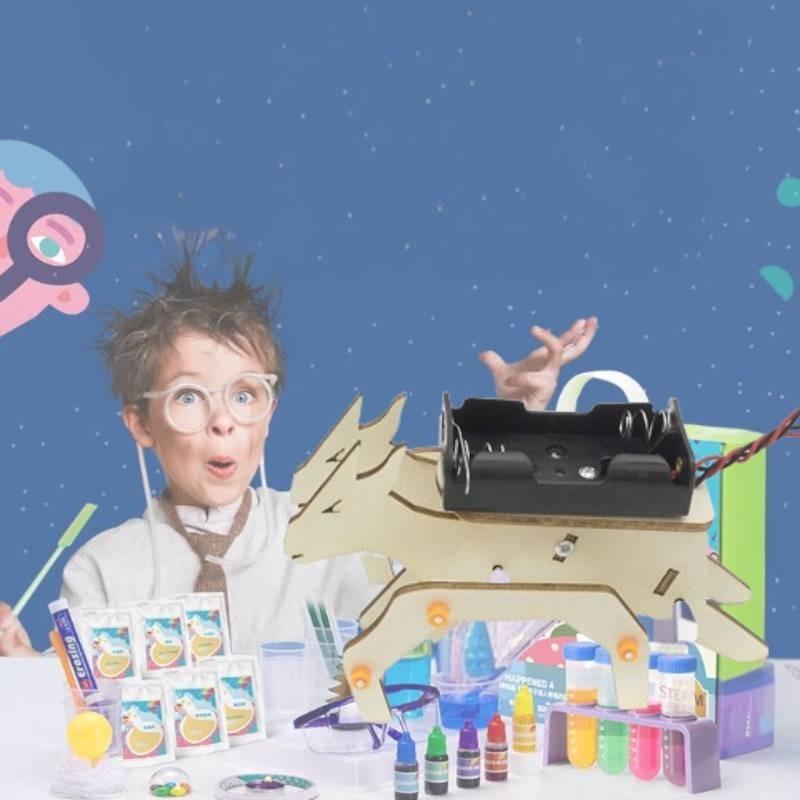 Fifth Grade Student Diy Wooden Electric Running Goat Educational Science Experiment Kit