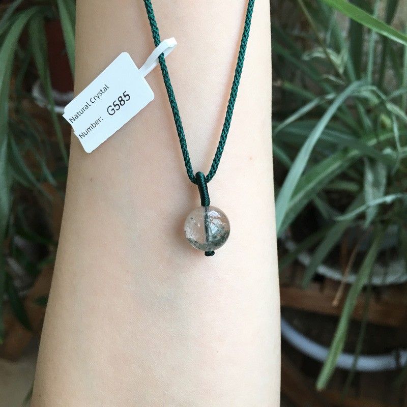 

Натуральные кристаллы хлорита Рог изобилия Многослойные хрустальные переливные бусины G585 green ghost transfer beads (diameter 11.3mm)