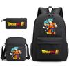 Dragon Ball Super Z Printed Backpack 3-Piece Set Casual Outdoor School Bag 3-Piece Set