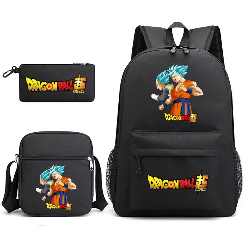 Dragon Ball Super Z Printed Backpack 3-Piece Set Casual Outdoor School Bag 3-Piece Set