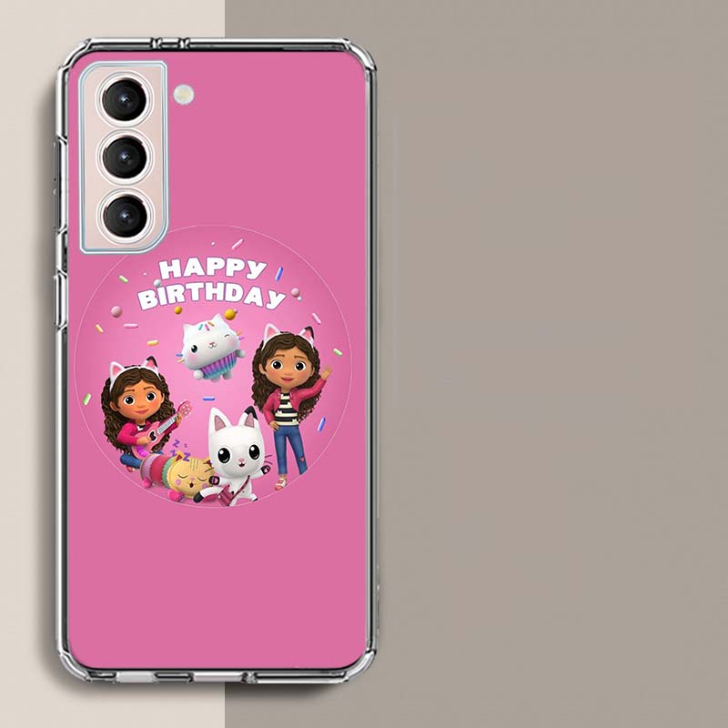 Cartoon Gabbys Dollhouse Phone Case For Samsung Galaxy S25 Edge S24 S23 FE S21 S20 S10 Plus S22 S26 Ultra Cover Clear Cases TPU