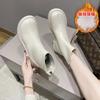 Martin boots women's autumn and winter new British short boots single boots thin boots bare boots cotton boots