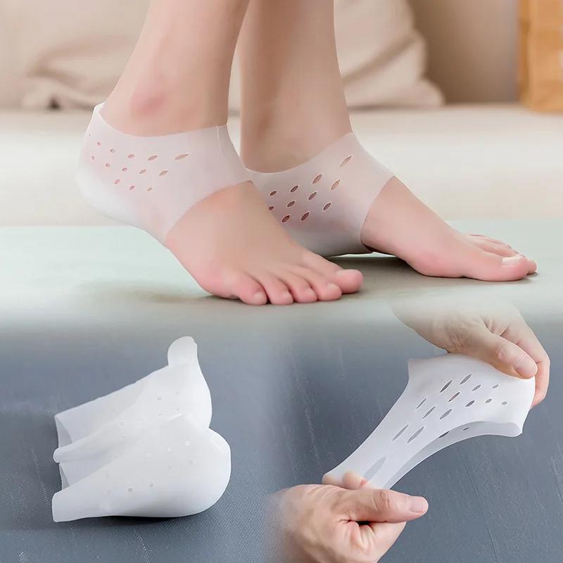 Unsichtbare Höhe Erhöhen Silikon Socken Gel Ferse Pads Orthopädische Arch Support Ferse Kissen Einlegesohlen Fuß Massage Pad Unisex