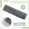 BENECREAT 2.18 Yards Birdcage Veil Netting Fabric, 17.7inch Wide Russian Millinery Netting Organza Tulle Fabric Black Net Mesh Hat Veil for Wedding,