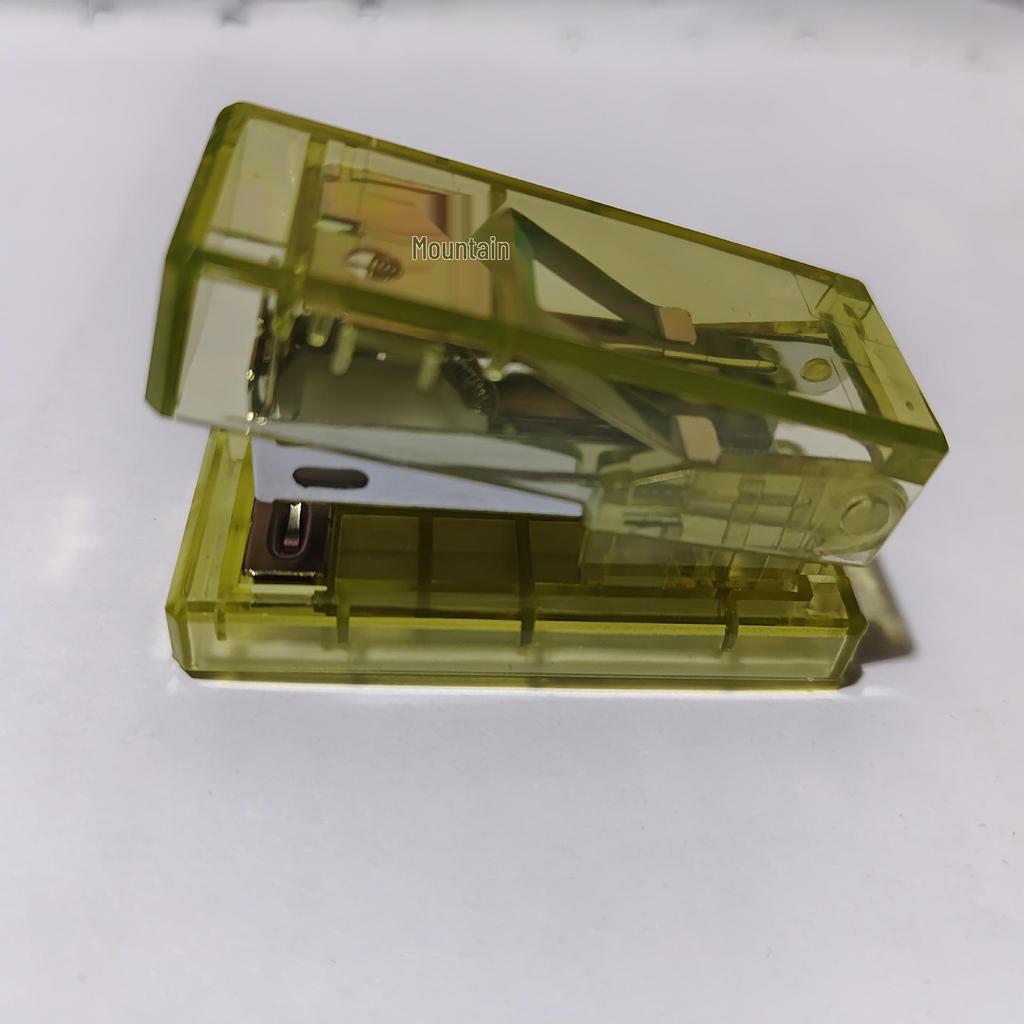 Portable Mini Stapler - Compact Transparent Design for Students