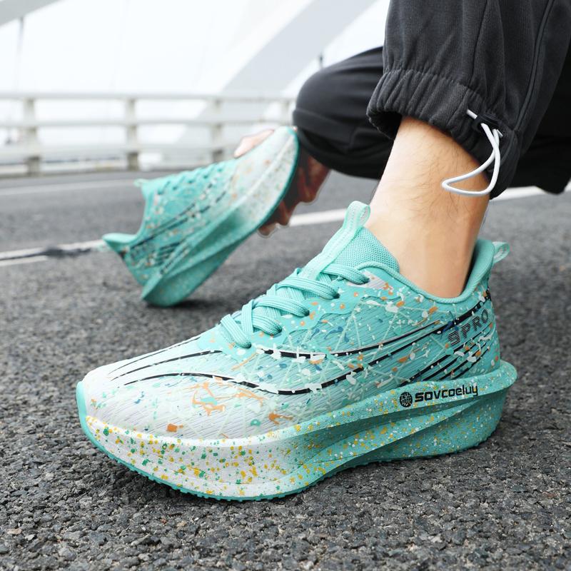 Mote Snøresko Løpesko Menn Kvinner Demping Joggesko Trening Sportssko Sklisikre Tykksålede Trenere Pustende