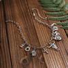 Retro ethnic style imitation turquoise cow head collarbone necklace female western cowboy style hat necklace