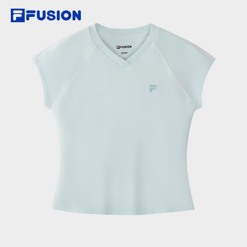 FILA FUSION Women s Slim V-Neck Knit T-Shirt XL