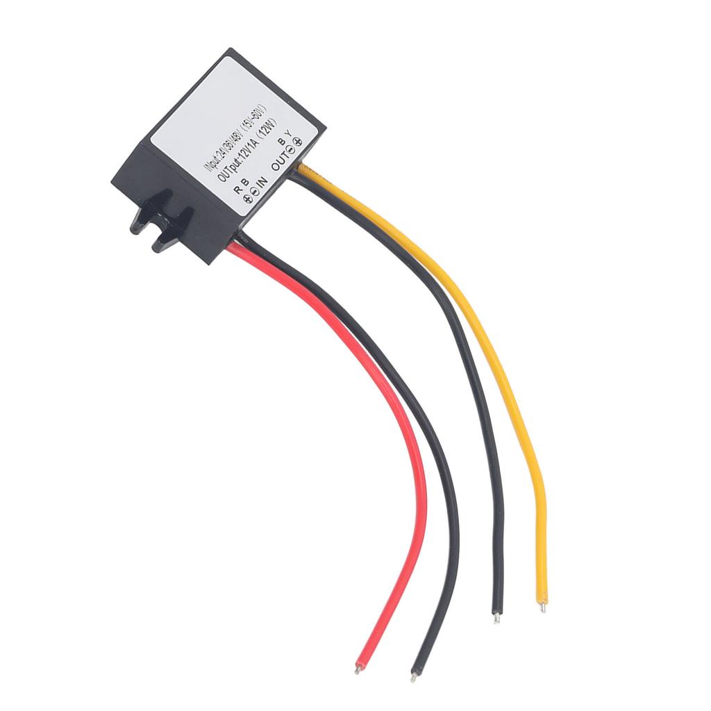 DC To DC Conventer Buck Adjustable 24V 36V 48V(15‑60V) To 12V 1A 12W Ultra Thin PP Shell Epoxy Resin Power Supplies