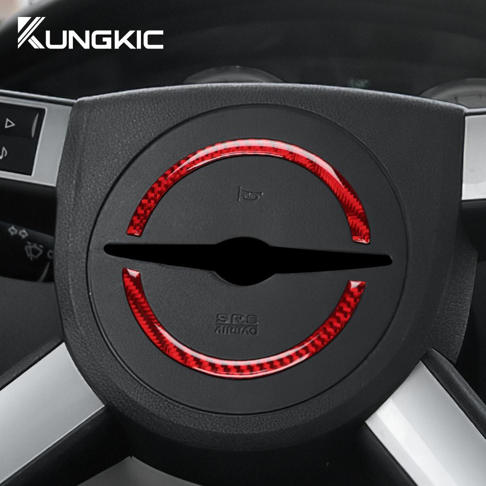 Echter Weicher Kohlefaseraufkleber Für Chrysler 300 300C 2005 2006 2007 2008 2009 2010 Auto Lenkrad Knopf Innenverkleidung