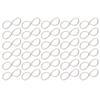 30Pcs Stainless Steel Hollow Pendant Bezel 8Shape Metal Resin Frame Jewelry Making Open Bezel