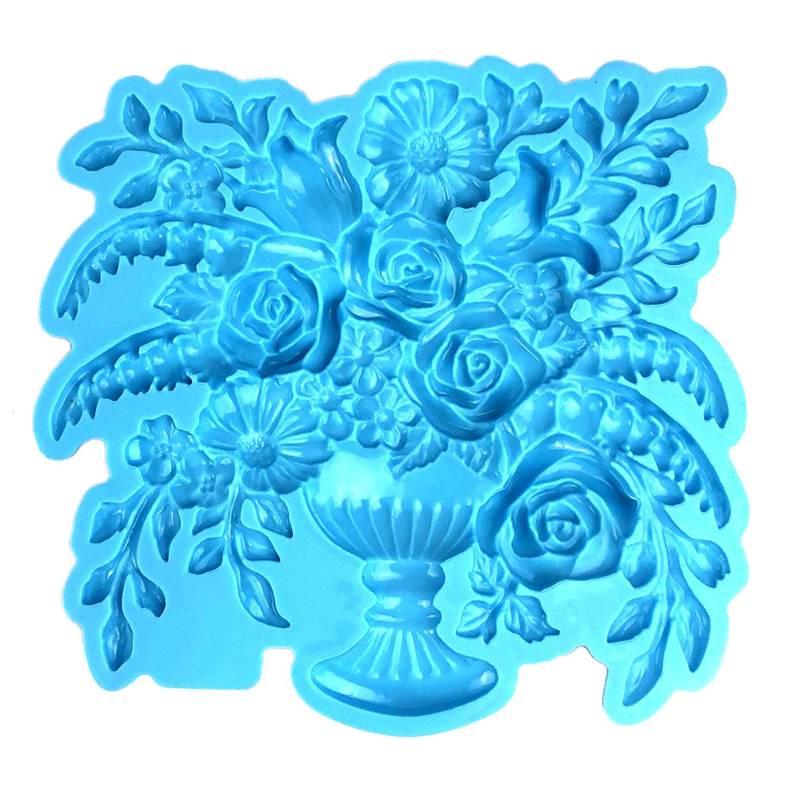 

Форма для эпоксидной смолы в виде горшка с розами, силиконовая форма для ароматических свечей с антипригарным покрытием, инструмент для изготовления поделок из гипса своими руками, настольное украшение, прочный