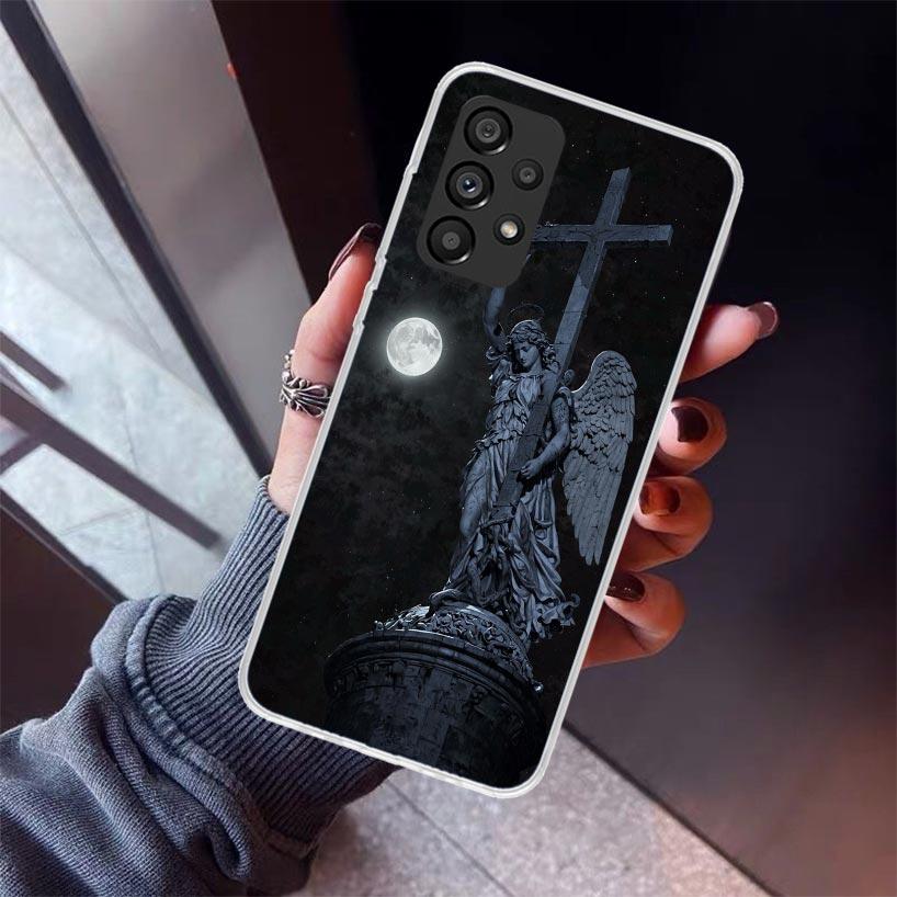 Archangel Michael Phone Case For Samsung Galaxy A12 A52S A42 A32 A22 A51 A50 Note 20 Ultra 10 S10 Plus A71 A70 A31 A30 A10S Gala